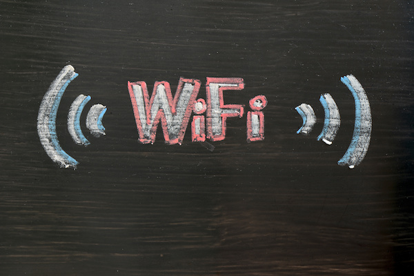 Chalk drawing of WIFI